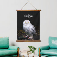 Majestic winter snowy owl monogram custom name