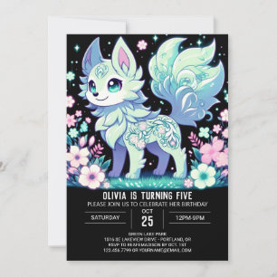 Majestic Wolf Digital Birthday  Invitation