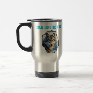 Majestic Wolf Double Exposure Wilderness Mugs