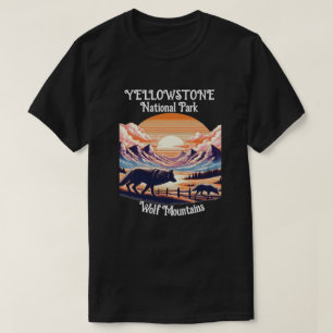 Majestic wolf Family in Meadow T-Shirt