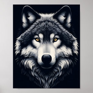 Majestic Wolf Gaze Poster