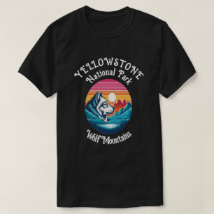 Majestic Wolf Gazing at Mountain Peaks T-Shirt