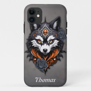 Majestic wolf head, finished in a deep, iPhone 11 case