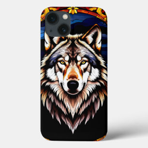 Majestic Wolf in Colourful Detail iPhone 13 Case