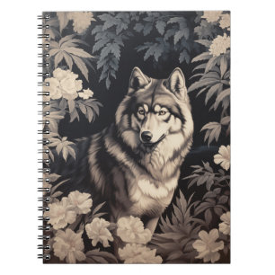 Majestic Wolf in Enchanted Forest Notebook