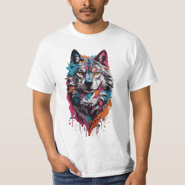 Majestic Wolf men's Tshirt (Front)