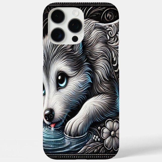 Majestic Wolf Moonlit Portrait Case-Mate iPhone Case (Back)