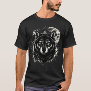 Majestic Wolf Under the Full Moon T-Shirt