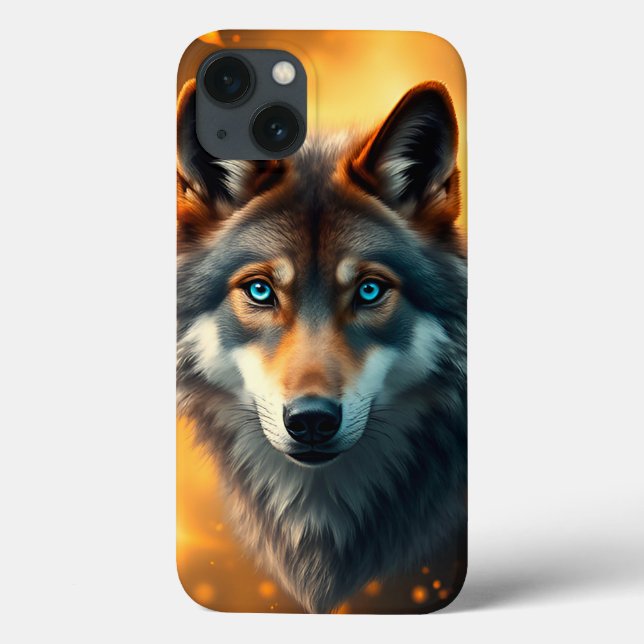 Majestic Wolf with Striking Blue Eyes Case-Mate iPhone Case (Back)