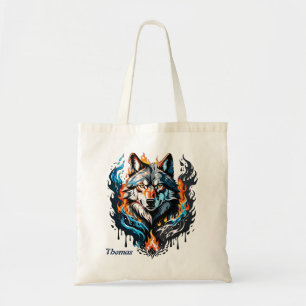 Majestic wolf's head  tote bag