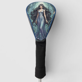 Majestic woman with silver dress golf head cover