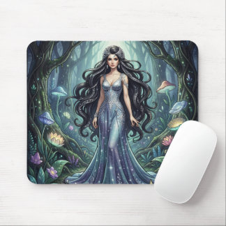 Majestic woman with silver dress mouse mat