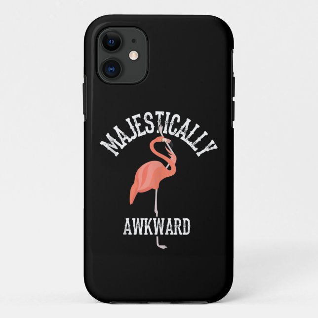 Majestically Awkward Wading Bird Lover Art Flaming Case-Mate iPhone Case (Back)