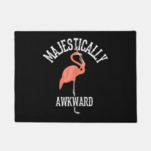 Majestically Awkward Wading Bird Lover Art Flaming Doormat