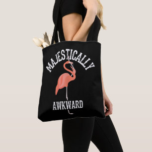 Majestically Awkward Wading Bird Lover Art Flaming Tote Bag
