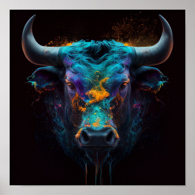 Majestuous bull poster (Front)