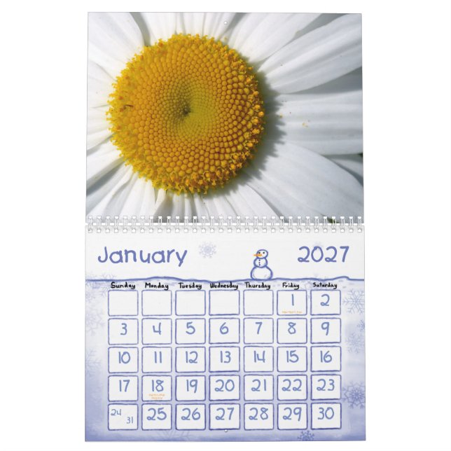 Majesty of Flowers Calendar (Jan 2027)