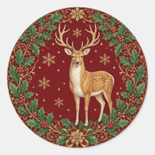 Majesty of the Crimson Winter Classic Round Sticker
