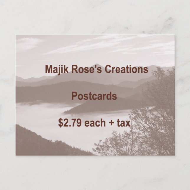 Majik Rose's Creations Sign 4 Postcards (Front)