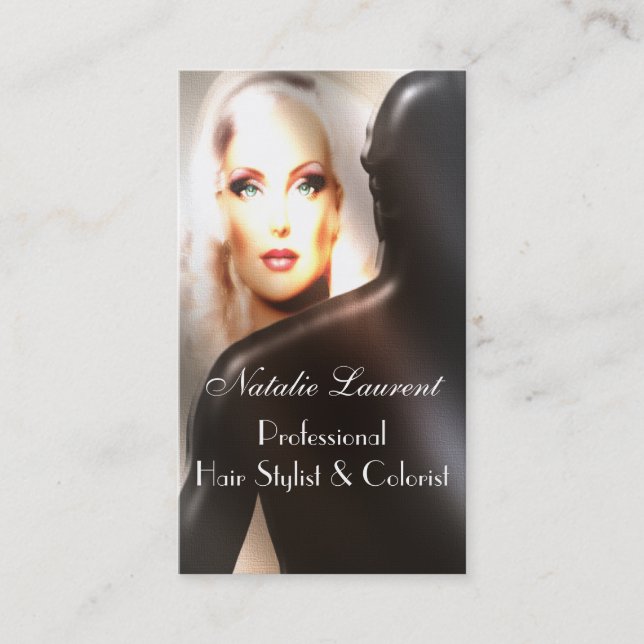 Majikdew Hairstylist Salon Professional 3.5" x 2.0 Business Card (Front)