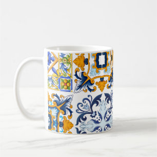 Majolica ,lemons,Sicilian tiles  Coffee Mug