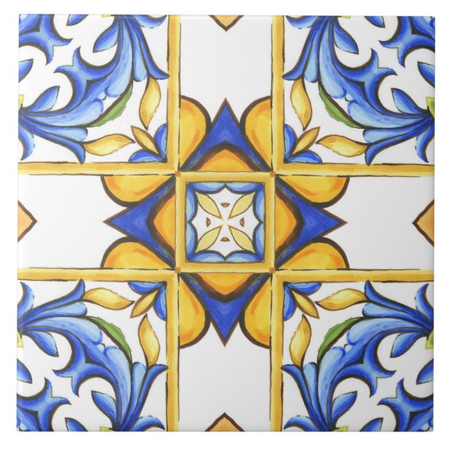 Majolica,Mediterranean tile, Tile (Front)