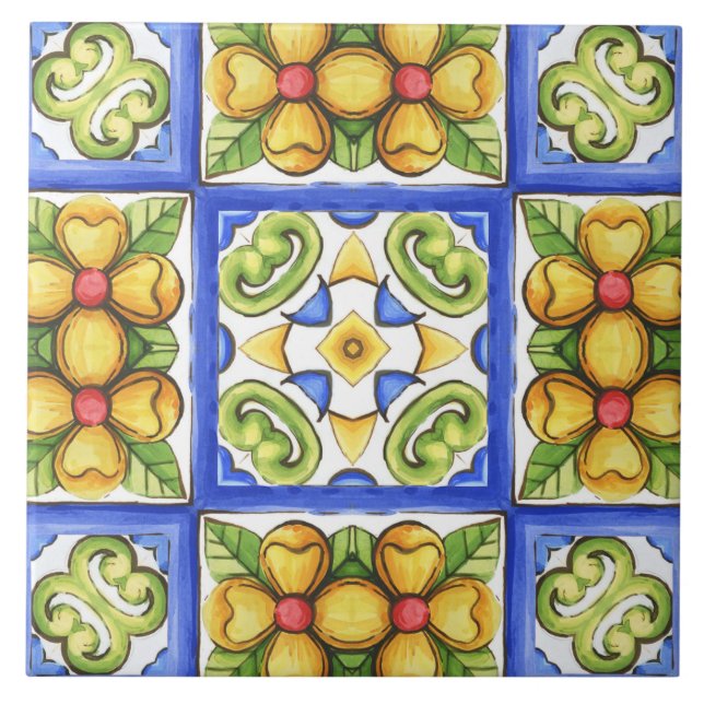 Majolica,Mediterranean tile, Tile (Front)