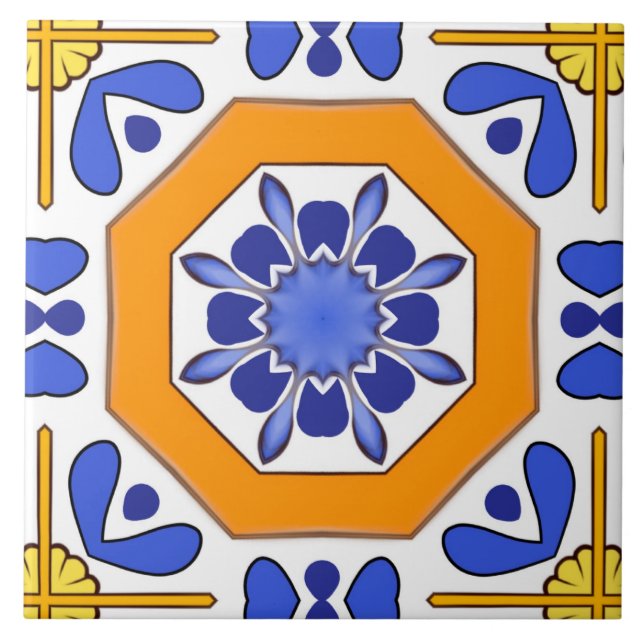 Majolica,Mediterranean tiles, Tile (Front)