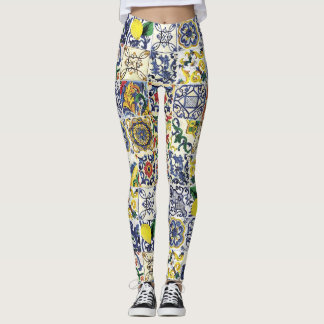 Majolica Pattern Print Leggings