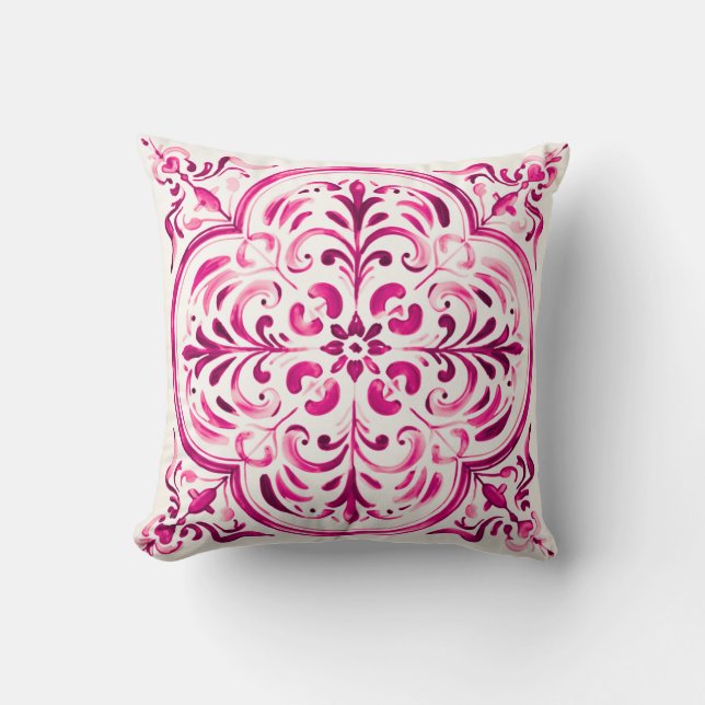 Majolica Rose Cushion (Front)