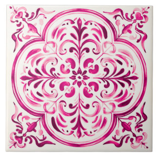 Majolica Rose Tile