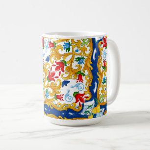 Majolica,Sicilian style,lemons Coffee Mug
