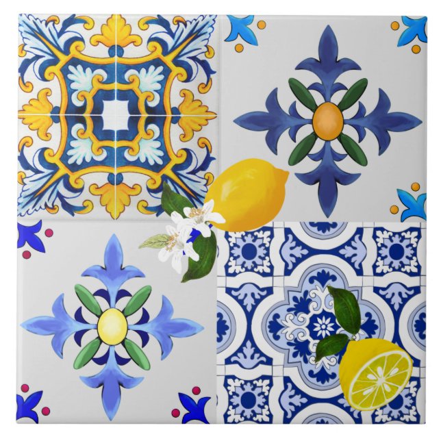 Majolica, Sicilian style  Tile (Front)