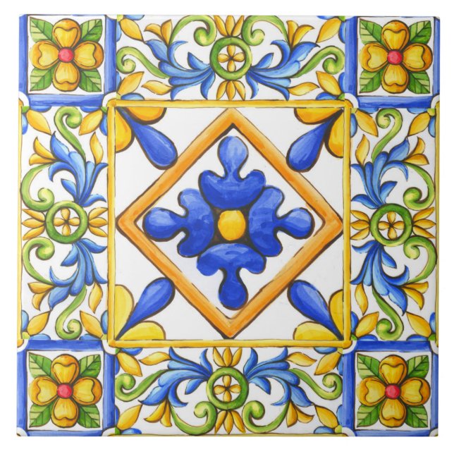 Majolica,Spanish tile ,mediterranean  (Front)