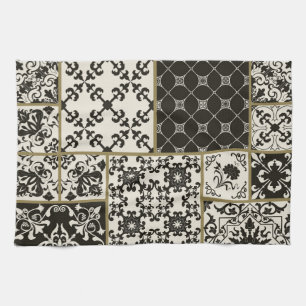 Majolica tile Islamic motifs. Tea Towel
