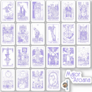 Major Arcana Sticker Sheet in Pastel Goth Purple