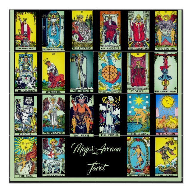 Major Arcana Tarot Cards Poster (Front)