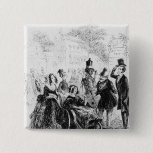 Major Bagstock is delighted 15 Cm Square Badge
