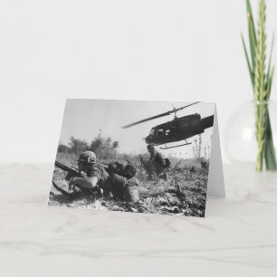 Major Crandall's UH-1D Helicopter in Vietnam War Card