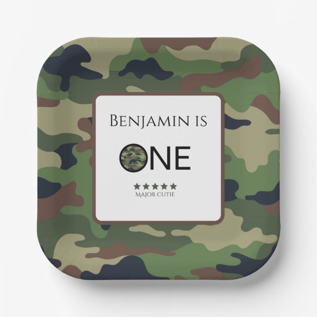 Major Cutie Paper Plate Kids Birthday (Front)