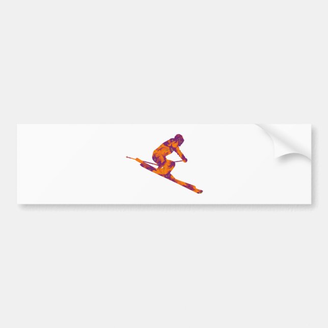 MAJOR FUN SKIING BUMPER STICKER (Front)