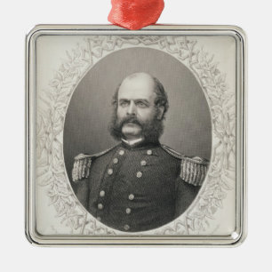 Major General Ambrose Everett Burnside Metal Tree Decoration