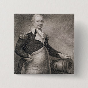 Major General Henry Knox (1750-1806) engraved by J 15 Cm Square Badge