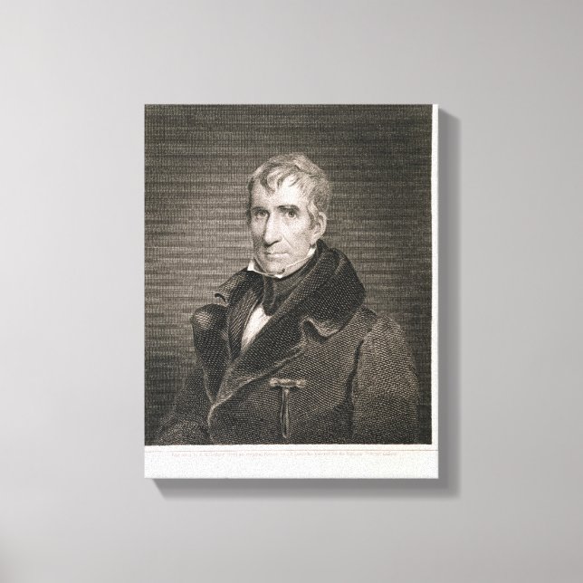 Major General William Henry Harrison, engraved by Canvas Print (Front)