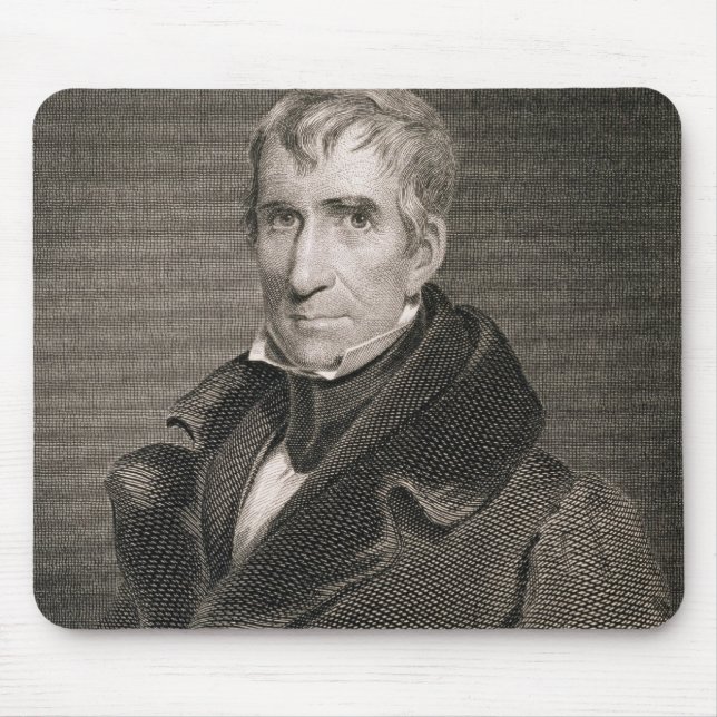 Major General William Henry Harrison, engraved by Mouse Mat (Front)