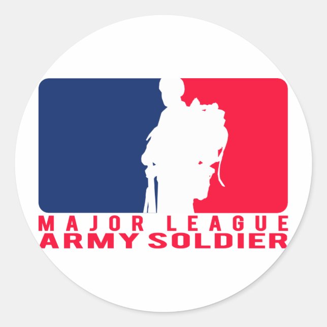 Major League Army Soldier Classic Round Sticker (Front)