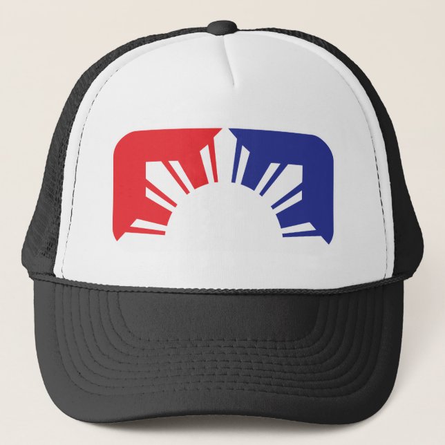 Major League Filipino Flag - Half Trucker Hat (Front)