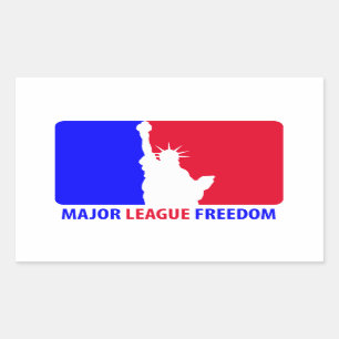 Major League Freedom Rectangular Sticker