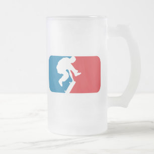 Major League Skater Frosted Glass Beer Mug