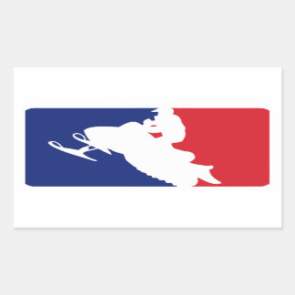 Major League Snowmobiler Rectangular Sticker